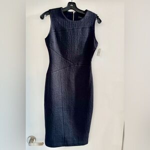 Chic Navy Sleeveless Midi Dress